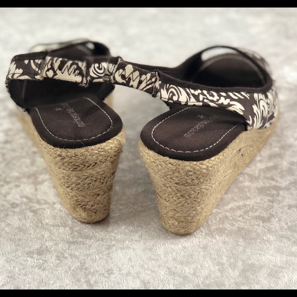 Brown Floral Wedge Size 8 - Picture 6 of 7